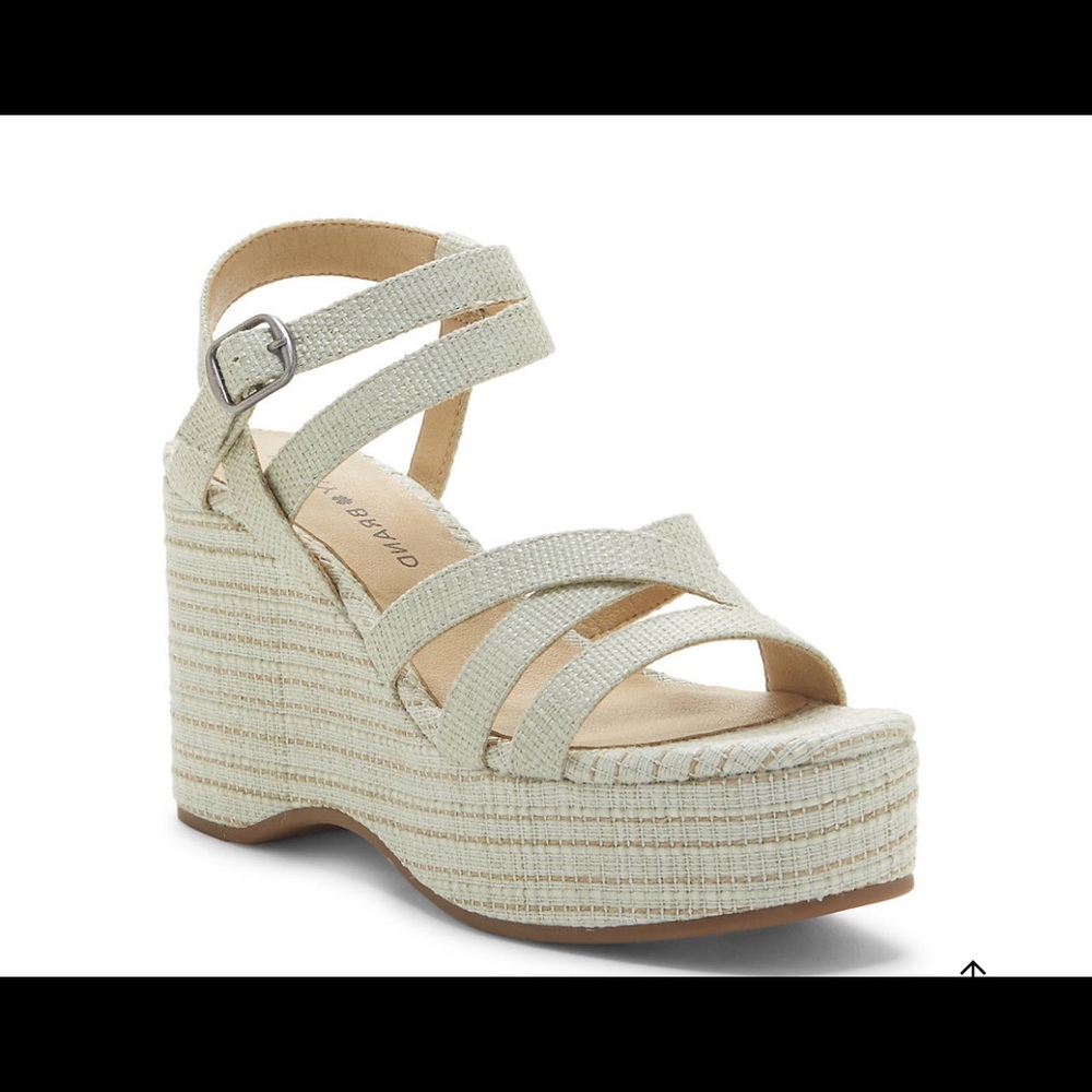 Lucky Brand Carlisha wedge sandal desert sage vada